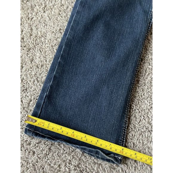 Earl Jeans Womens Size 6 Blue Straight Leg Embellished Medium Wash Denim Classic - Picture 12 of 14